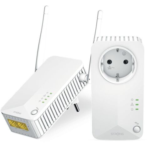 STRONG Powerline Wi-Fi Kit 600 Mbit/s Bianco Tipo F - Adattatore Rete Elettrica