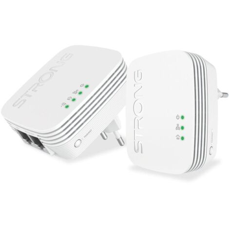 Strong POWERLWF600DUOMINI Adattatore PowerLine 600 Mbit/s Ethernet LAN Wi-Fi Bianco 2pz