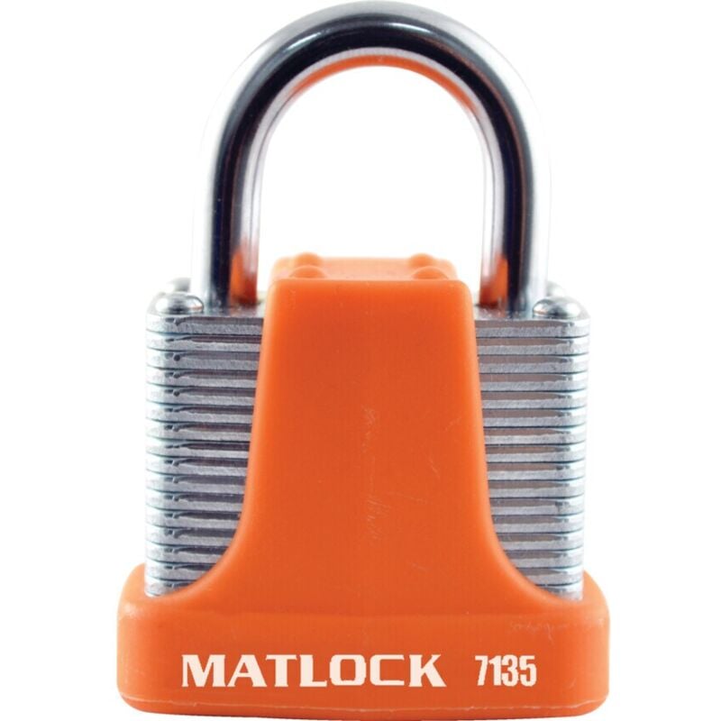 Matlock Strong Orange Steel Key Padlock - 40MM