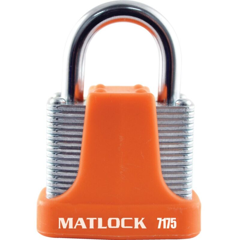 Strong Orange Steel Keyed Alike Padlock - 40MM - Matlock