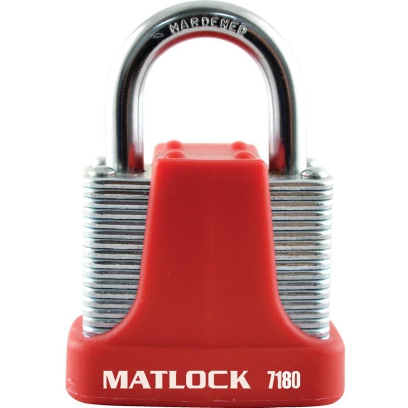 Strong Red Steel Keyed Alike Padlock - 40MM - Matlock