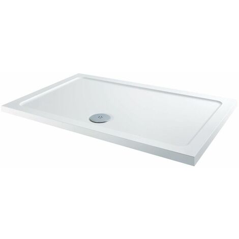 Strong Stone Resin Rectangular Slim Line Shower Tray 50mm high waste included Bathroom corner Tray