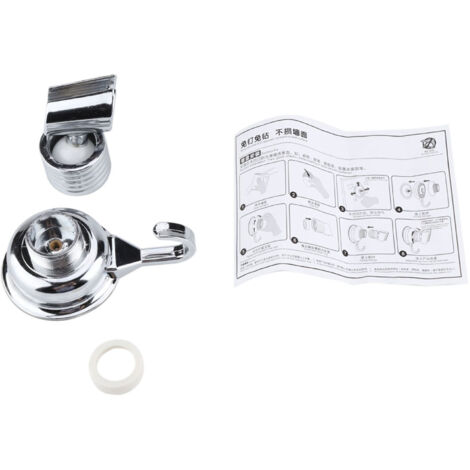 Strong Suction Cup Adjustable Shower Head Holder with Towel Hook Bathroom Wall Mount Bracket