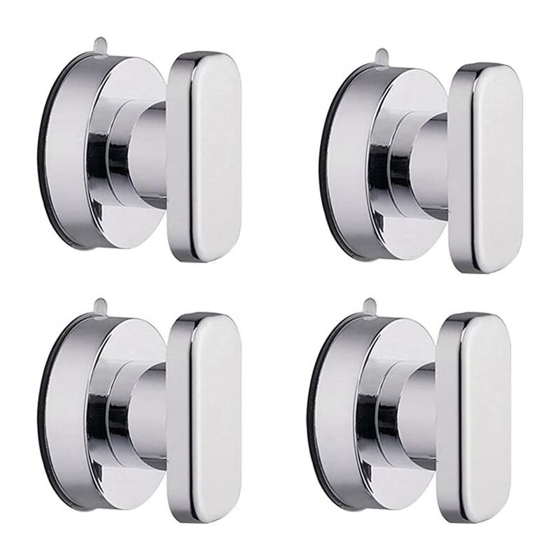 Strong Suction Cup Drawer Mirror Glass Tile Wall Handles Handles Toilet Bathroom Glass Door Pull Handle Adsorbent and Knobs (4 Pieces)