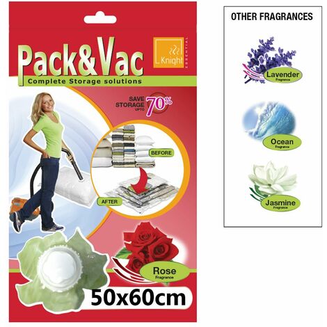 ASAB Strong Vacuum Storage Bag Space Saver Vac Hoover Clothes Henry Bedding ROSE