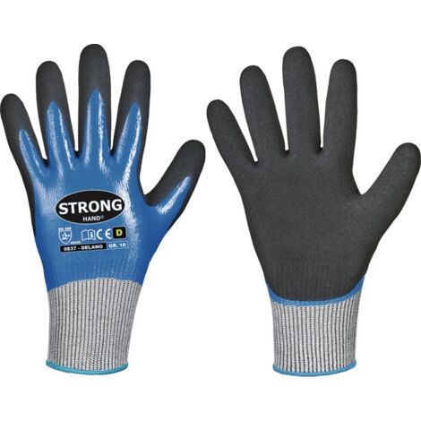 STRONGHAND 0837-10 Schnittschutzhandschuhe Delano Größe 10 dunkelblau/schwarz EN