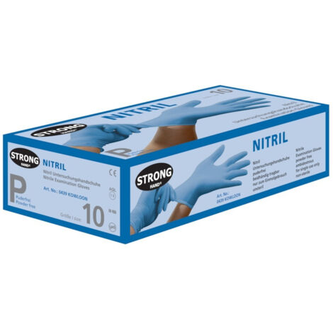 stronghand Einweghandschuhe Kowloon, Nitril, ungep., Gr.10(Box a 100St.)