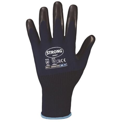 STRONGHAND gants GRIDSTER taille 9 bleu foncé/noir 12 paires ( 4000391304 )