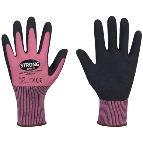 STRONGHAND Gants LADY FLEXTER taille 6 rose/noir 12 paires ( 8000737565 )