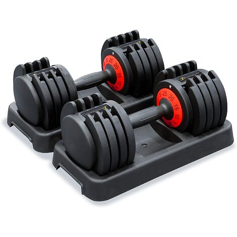 Strongology Tundra 25 Home Fitness Pair Adjustable Smart Dumbbell from 5kg to 25 kg Training Weights