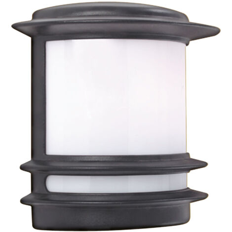 Stroud Applique - Metallo nero e policarbonato bianco, IP44