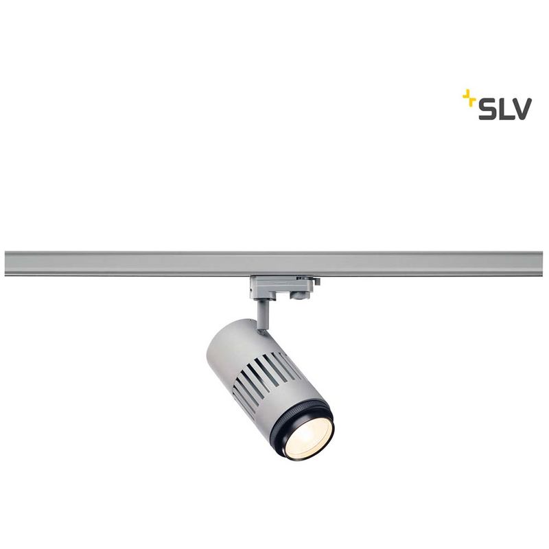 SLV - Stuctec LED Zooming Lens Strahler für 3Phasenschiene 3000K Silbergrau