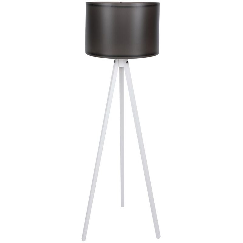 Lampadaire avec structure en mdf noir Blanc