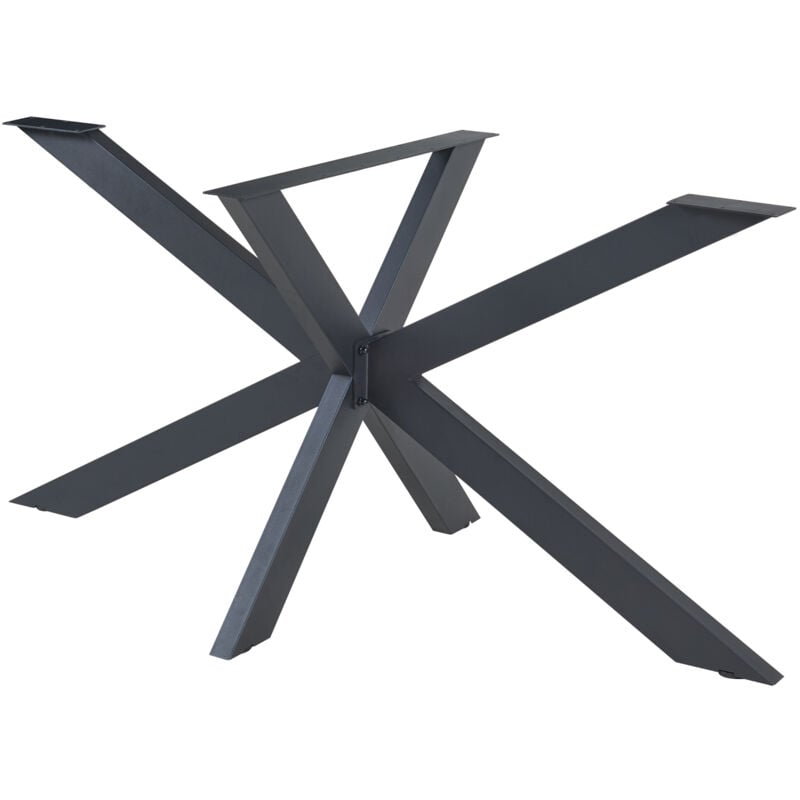 Structure de table Oberau acier 98 x 58 x 43 cm noir [en.casa]