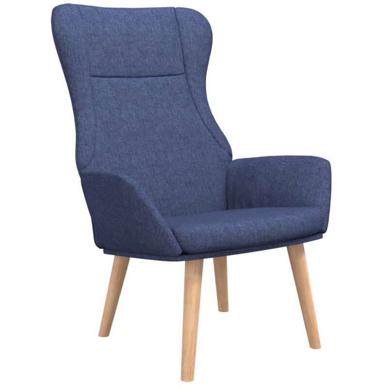 Nova - Chaise de relaxation Bleu Tissu vidaXL
