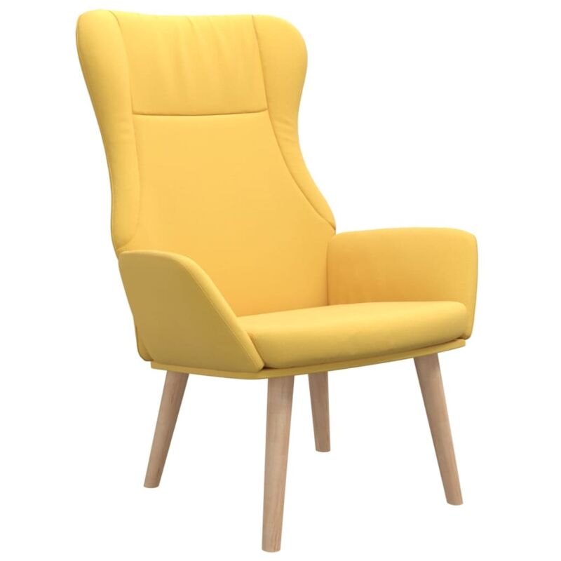 VidaXL Chaise de relaxation Jaune moutarde Tissu