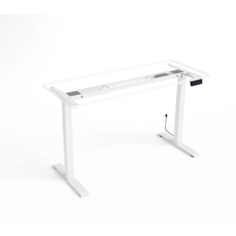 Structure électrique pour bureau à hauteur réglable blanche RXD2