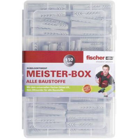  Structure
- n'utilise pas de sauts de ligne, de puces ou de caractères ASCII spéciaux comme "-"
- ne génère aucune autre sortie que la traduction

 Nom
Fischer Meister-Box UX/UX R (110 pièces) - 5138