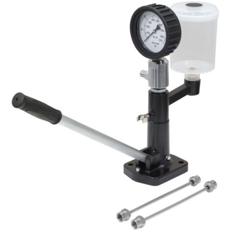 Kstools – Contrôle de pression des injecteurs 600 bars – Manomètre de précision Ø 100mm – Boîtier en fonte d'acier – Livré avec 2 adaptateurs haute pression