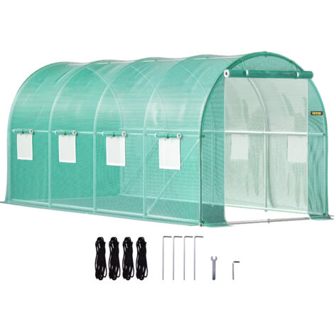 Structure pour serre – Taille M – Galvanisé – Couverture imperméable – Tunnel de jardin – Cadre froid