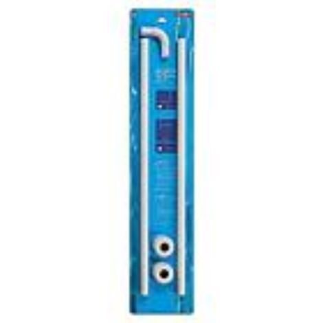Structure tube de rideau de douche en L en aluminium peint 80 x 80 cm