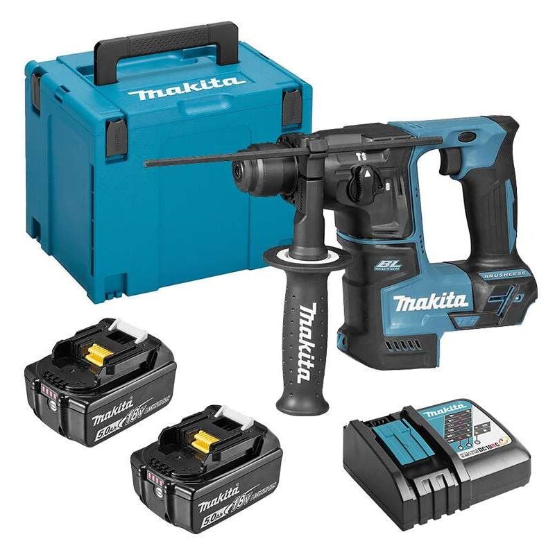 Tassellator Makita DHR171RTJ 18v con valigetta Makpac, due batterie BL1850 e un caricabatterie