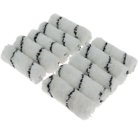 Strumenti di corallo corallo 41400 Easy Coater Paint mini roller cover con un manico in microfibra tessuto 10,2 cm confezione da 10 pezzi, colore: Bianco (pezzi)