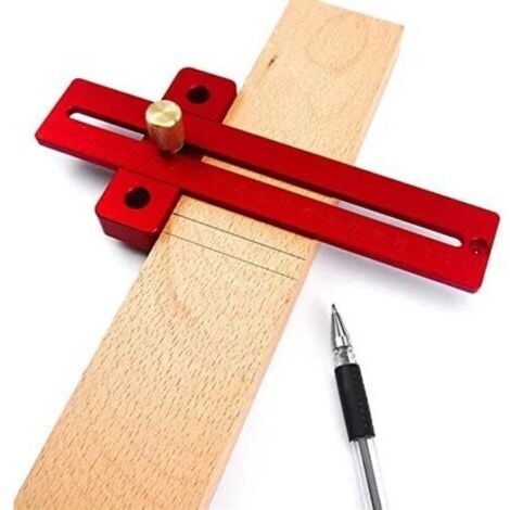 Strumenti di precisione per la lavorazione del legno, righello in lega da 170/270/370 mm, righello per marcatura, righello per fori di tipo T per lavorazione del legno, strumento di marcatura - Righel
