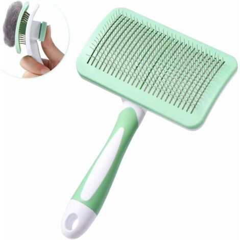 Strumenti professionali per la toelettatura degli animali domestici, Spazzola per cani e gatti, Spazzola autopulente per cani a pelo lungo/corto, Rimuove peli morti e sottopelo,