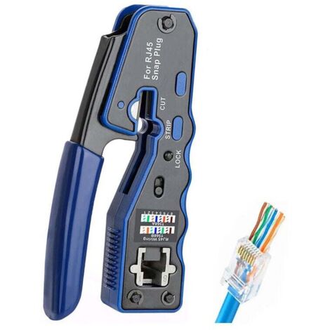 Strumento di crimpatura, strumento di crimpatura RJ45, tester di rete, spelafili, installazione di rete professionale, strumento di crimpatura, strumento di crimpatura RJ45, crimpatrice crossover per 