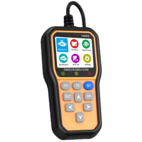 Strumento di diagnostica per auto - Strumento per meccanici - Leggi e cancella codici - Scanner di diagnostica per auto - Lettore di codici di errore OBD - Arancione