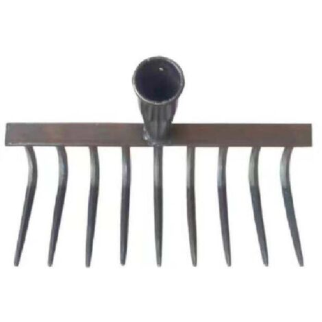 Strumento di diserbo per tetti in metallo resistente in acciaio al carbonio con nove denti affilati, ideale per diserbo, zone d'ombra e taglio delle foglie.