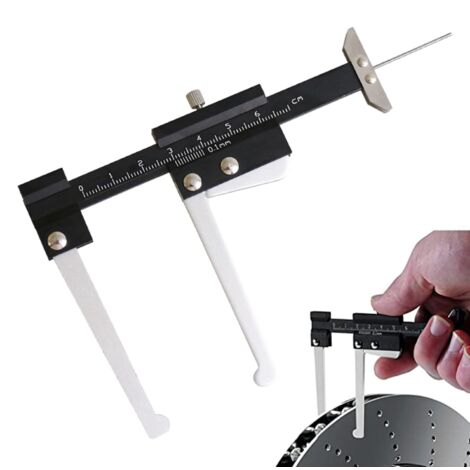 Strumento di misurazione del disco freno - calibro metrico rapido per rotore, controllo dell'usura delle pastiglie  Calibro manuale per meccanici, tester del battistrada per pneumatici