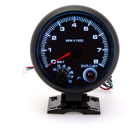 Strumento di modifica dell'auto da 12 V, contagiri universale per auto con luce blu, strumento per auto, contagiri per modifica dell'auto