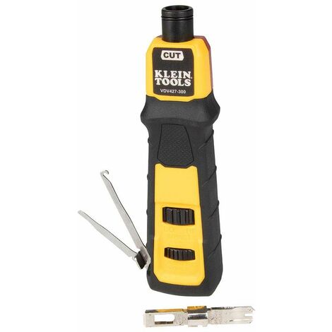 Strumento di punchdown a impatto, lama 66/110, caricato a molla, MIM con attacco a baionetta, Twist-and-Lock, strumenti di perforazione dati Klein VDV427-300