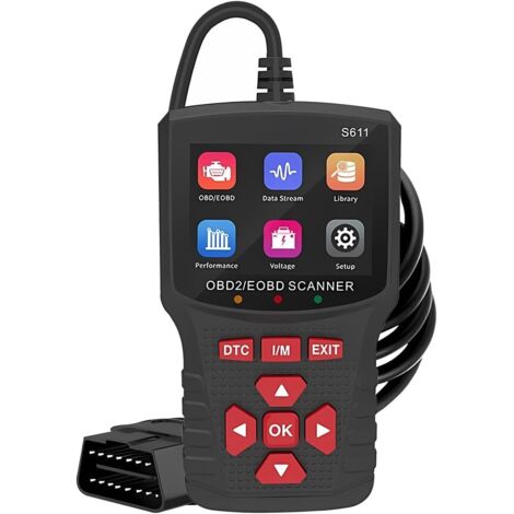 Strumento diagnostico per auto con scanner OBD2, lettore di codici di controllo del veicolo con funzione di prontezza I/M e altro, scansione diagnostica OBDII/EOBD per tutti i veicoli dopo il 1996 (ne