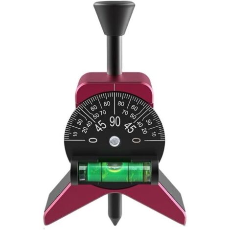 Strumento magnetico per la ricerca del centro del tubo, goniometro a bolla regolabile con quadrante per tubi da 3,8 cm a 15,2 cm, design a Y in alluminio anodizzato.