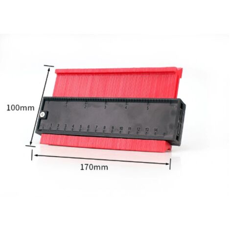 Strumento misuratore di contorno, utensili manuali per la lavorazione del legno, strumento di profilo duplicatore preciso, resistente all'usura, leggero, 17 cm  10 cm  2 cm