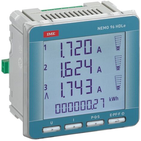 Strumento multifunzione per conteggio energia attiva/reattiva monofase/trifase Modbus NEMO 96HDLe IME MF96421