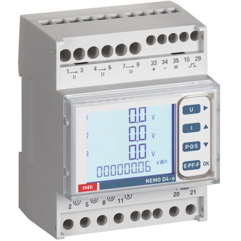 Strumento multifunzione per conteggio energia attiva/reattiva monofase/trifase NEMO D4-E IME MFD45A00