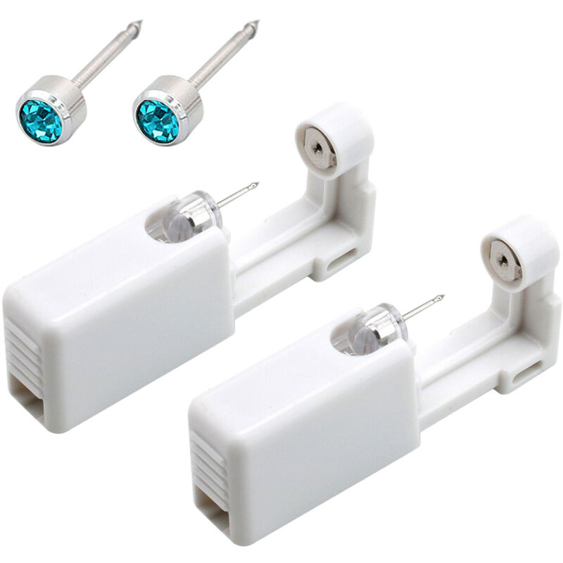 Strumento per piercing all'orecchio bianco Kit per...