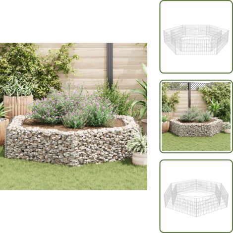 Struttura da giardino - vidaXL Gabbione Letto Rialzato da Giardino Esagonale 200x173x40 cm - Piante da giardino