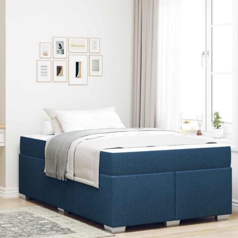 Struttura del letto Blu 120 x 190 cm Tessuto vidaXL
