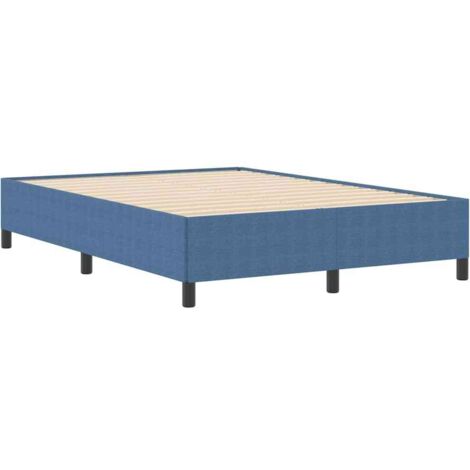 Struttura del letto Blu 140 x 190 cm Tessuto in velluto a coste vidaXL