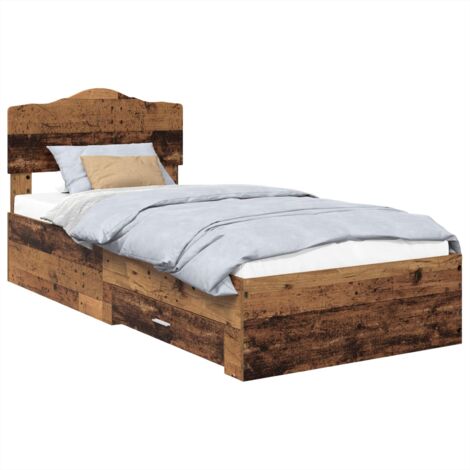Struttura del letto Legno vecchio 90 x 190 cm Legno multistrato vidaXL