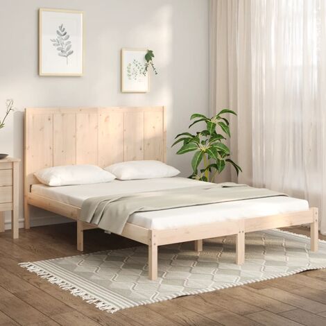 LEDSIX Set di mobili Struttura Letto Legno Massello 120x190 cm 4FT Piccoli  Letti Matrimoniali & Accessori : .it: Casa e cucina