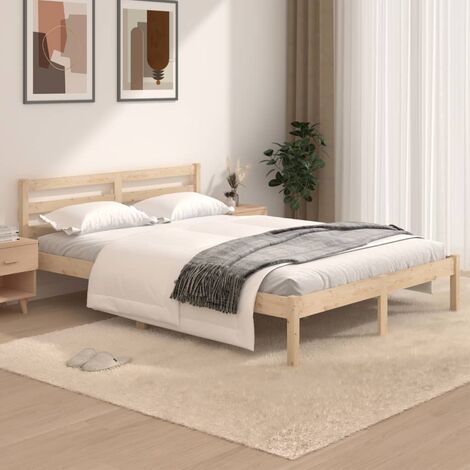 Letto matrimoniale Wooden Nature 141, faggio massello naturale - 160 x 200  cm (l x l)