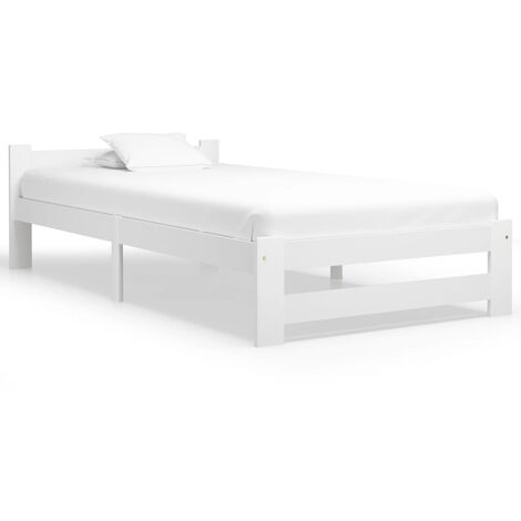 Letto Impilabile, Letto per adulti, Letto singolo Bianco 90x200cm in Legno  Massello di Pino KDLO146474 MaisonChic