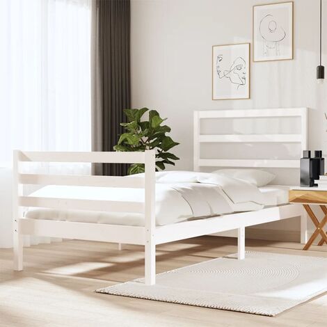 Letto singolo legno bianco