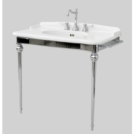 Struttura Hermitage a terra in metallo anticato con lavabo cm.